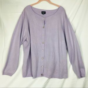 George Woman Lavender Cardigan Size 18/20W